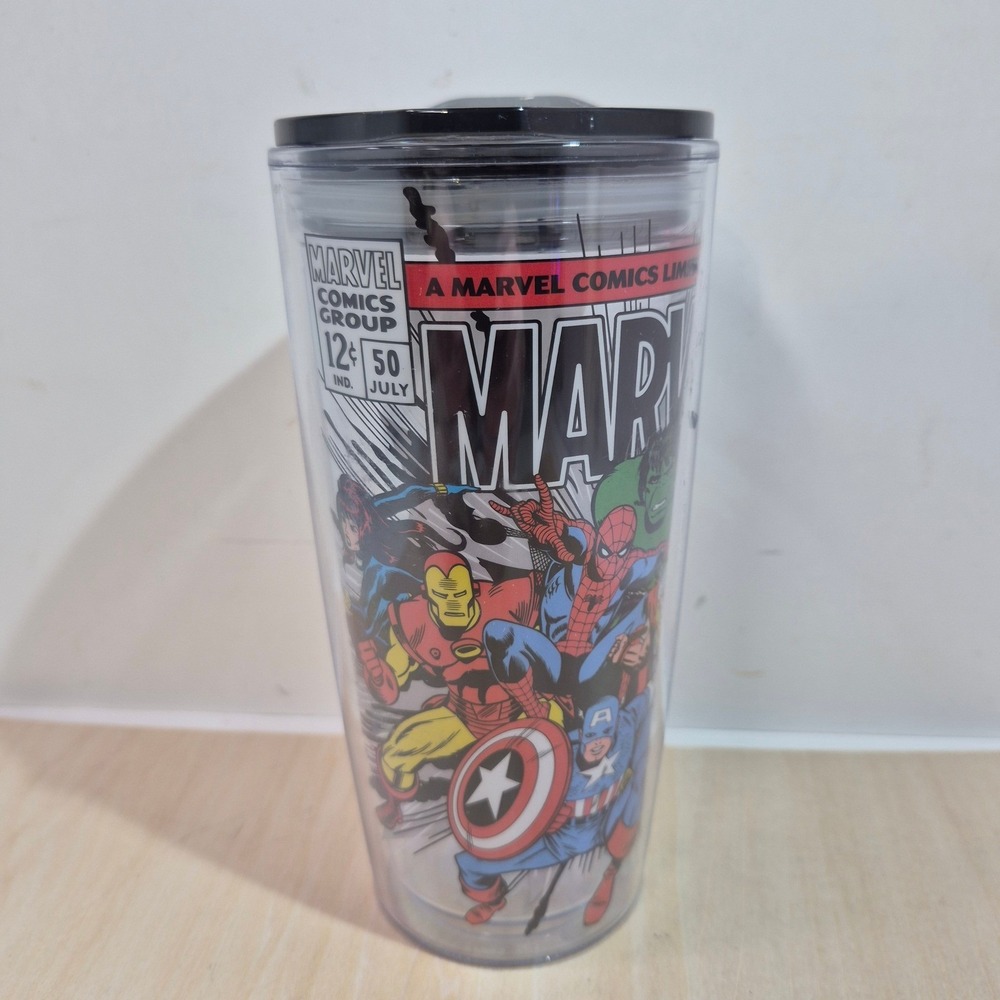 Marvel Comics Avengers‎ Assemble Travel Tumbler 24 oz Reusable Cup with Lid